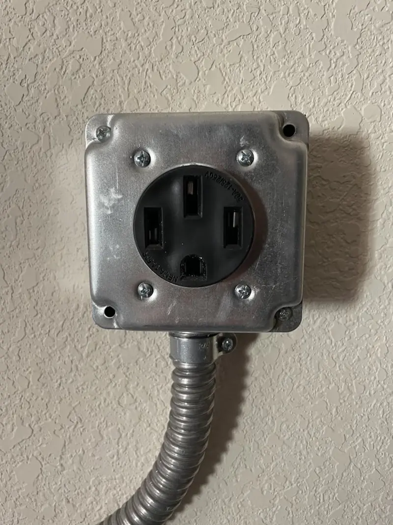 NEMA 14-50 outlet installed for Smart Home Electrical in Mayfield